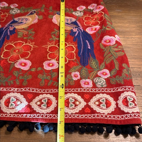 altar’d state Vermillion Suedeed  Embroidered Skirt - Picture 11 of 13